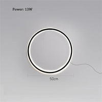 applique murale à led en forme d'anneau pour décoration moderne