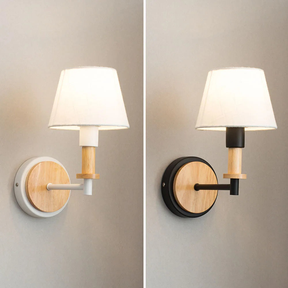 applique murale en bois nordique tête de direction led