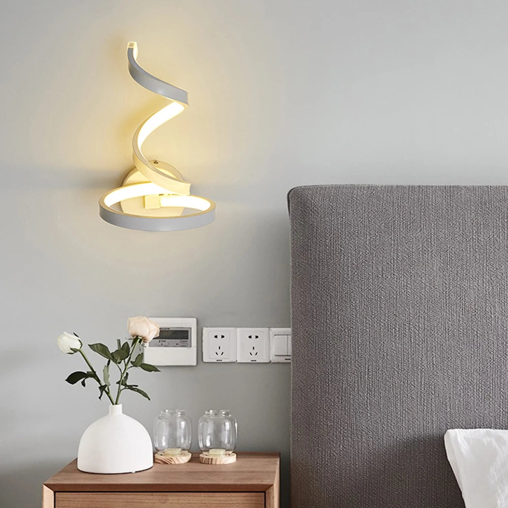 applique murale led moderne nordique intérieur salon chambre table chevet - vue 7 sur 11