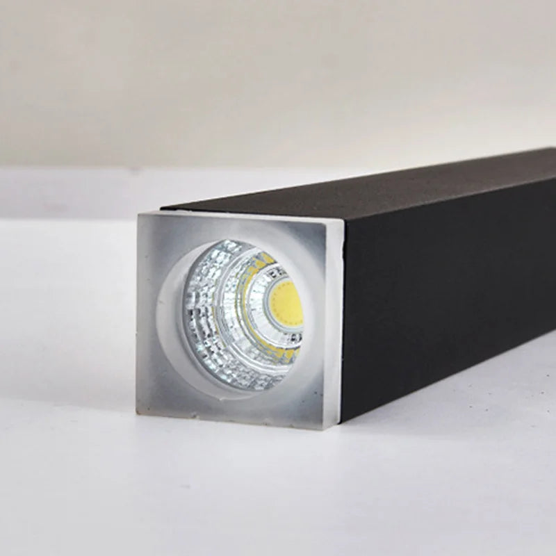 Luminaire suspension led tube tuyau carré - vue 7 sur 9