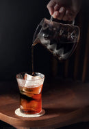 Ensemble 4 verres ondulés style relief verre transparent