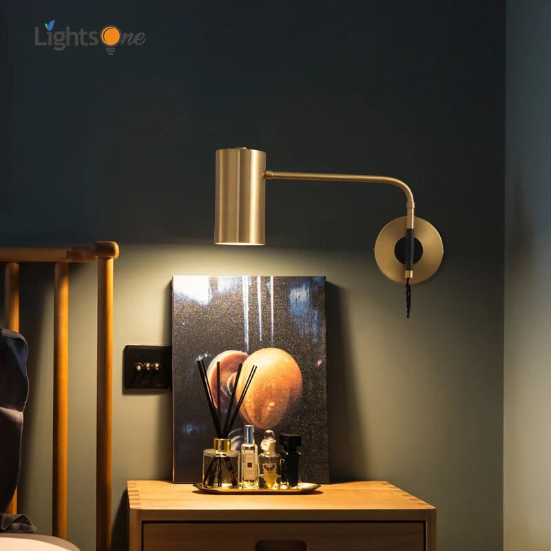 Applique murale nordique en cuivre avec bras longs - vue 3 sur 7