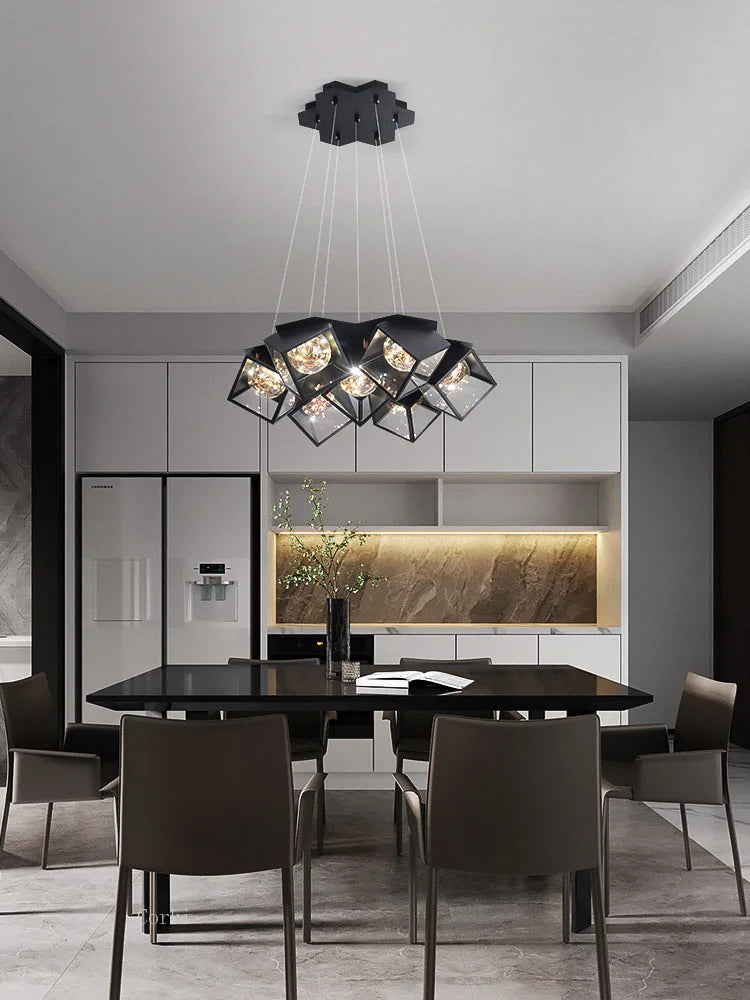 Lustre LED Dimmable Salon Moderne - vue 5 sur 5