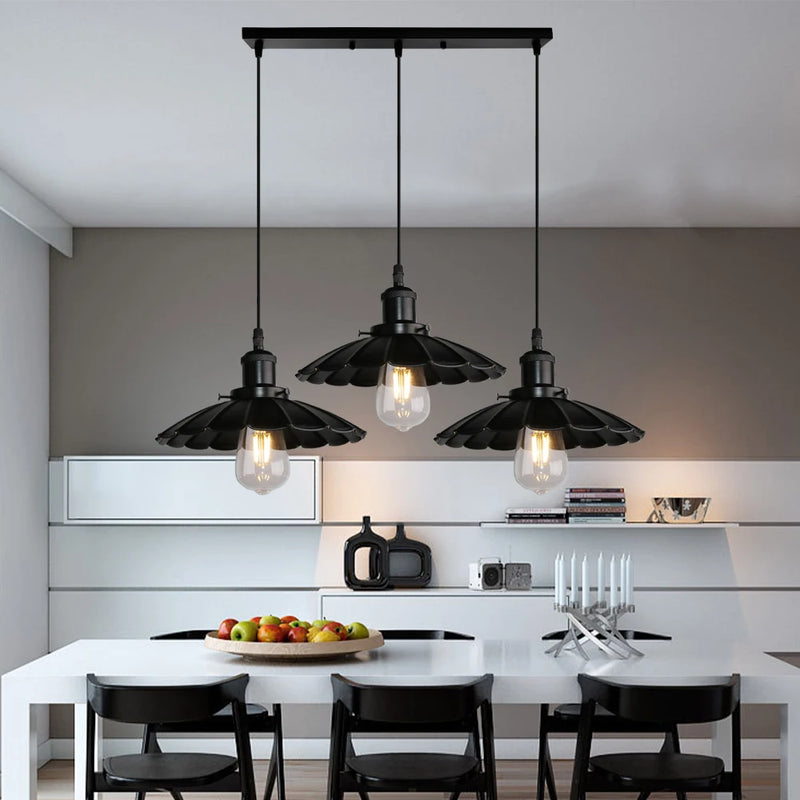lustre vintage loft suspension lampe industrielle rétro salon