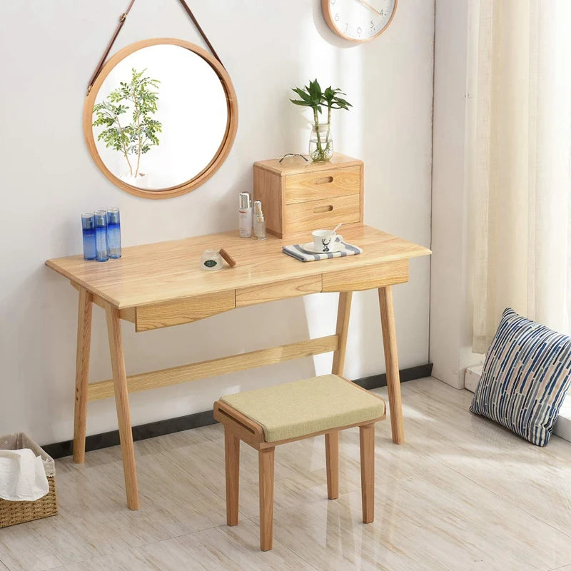 miroir rond suspendu en bambou avec sangle en cuir réglable - vue 7 sur 7