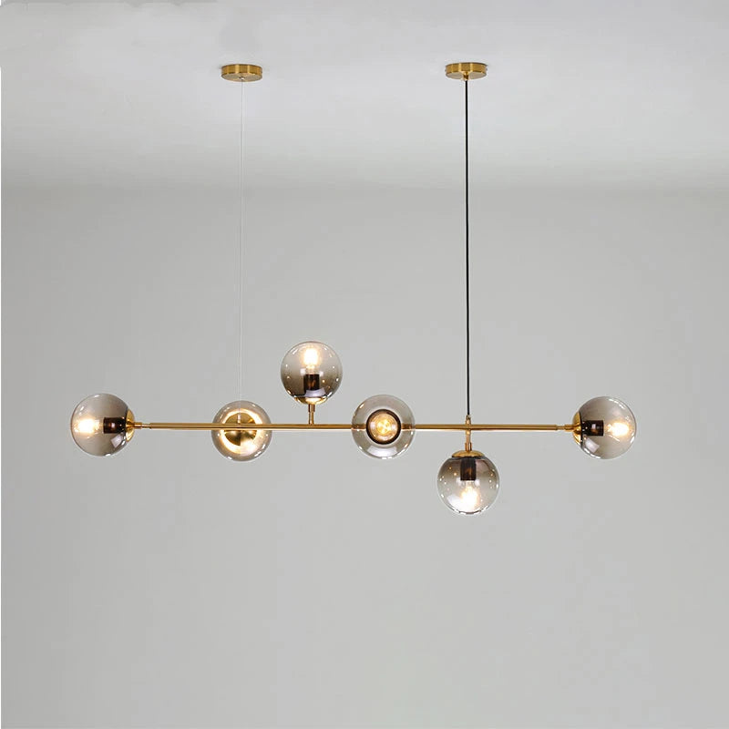 lustre nordique suspendu moléculaire haricot magique décor maison - vue 5 sur 10
