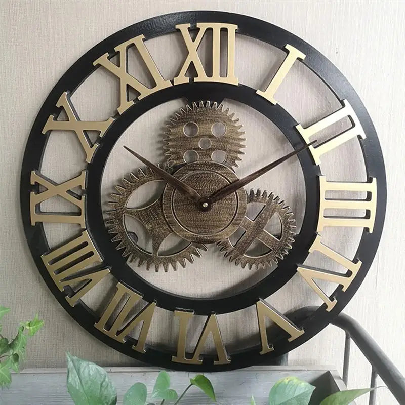 horloge murale rétro créative style décoratif tendance - vue 5 sur 8