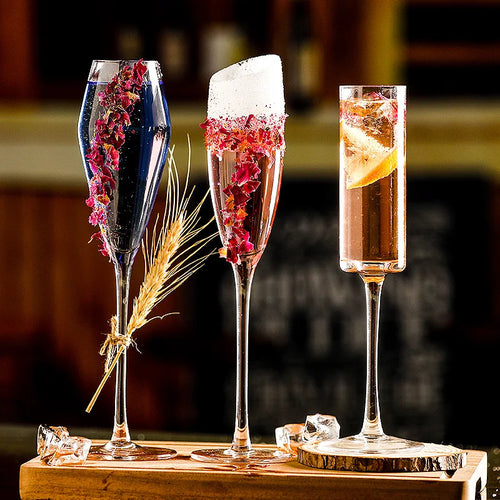 Flutes champagne design elegant verre souffle main
