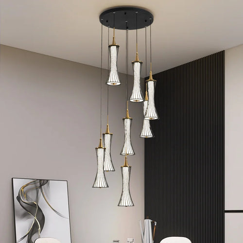 lustre moderne led en cristal pour décoration maison