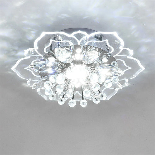 lampe en cristal fleurs lustre éclairage intérieur luminaires colorés