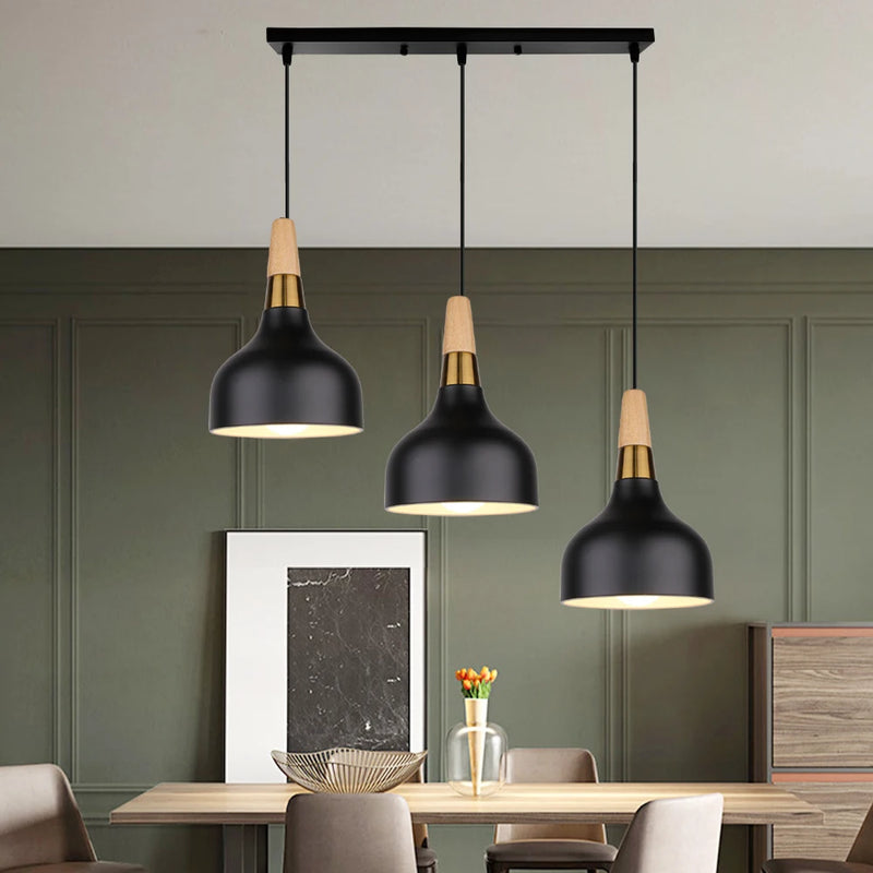 luminaire suspendu led moderne nordique en aluminium rétro