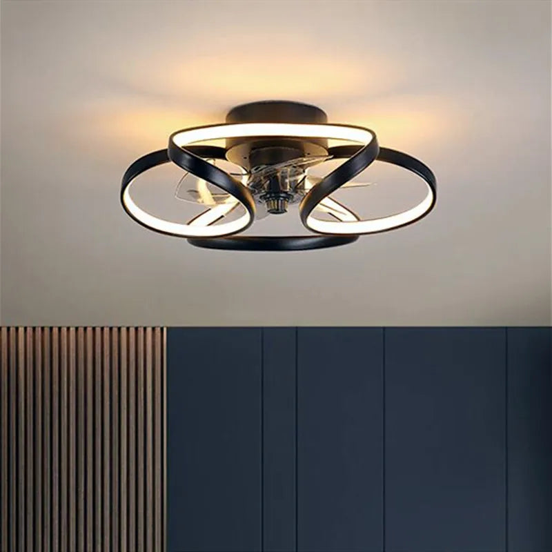 ventilateur de plafond smart led muet trois vitesses 	 style