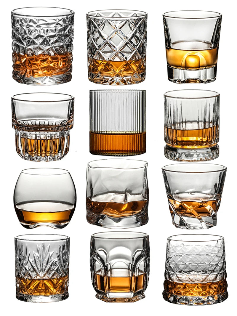 Verres whisky old fashioned style facette elegant - vue 2 sur 7