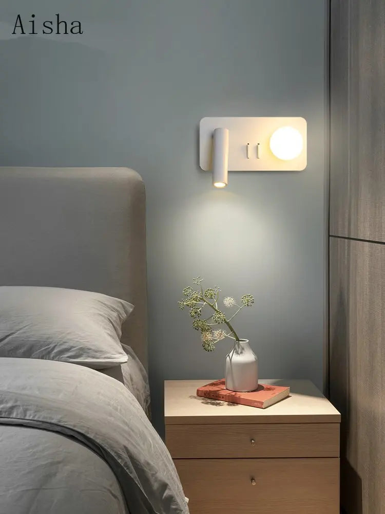 applique murale moderne rotative à led pour intérieur décoratif - vue 5 sur 10