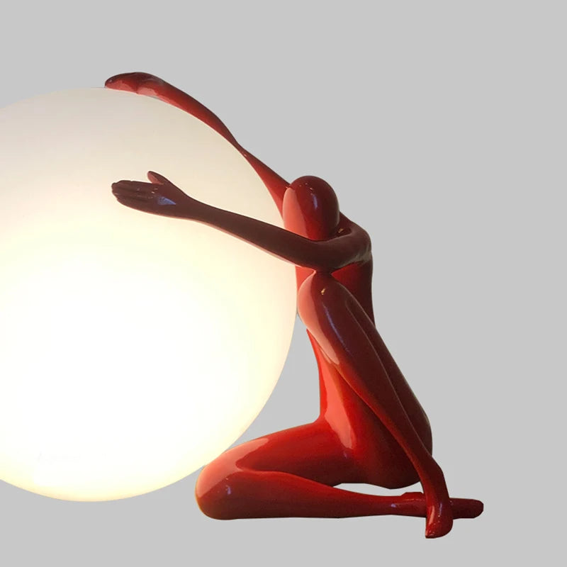 lampe à poser sculpture humanoïde design créatif pour décoration intérieure - vue 6 sur 8