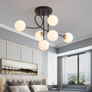 plafonnier boule en verre design nordique élégant pour intérieur moderne