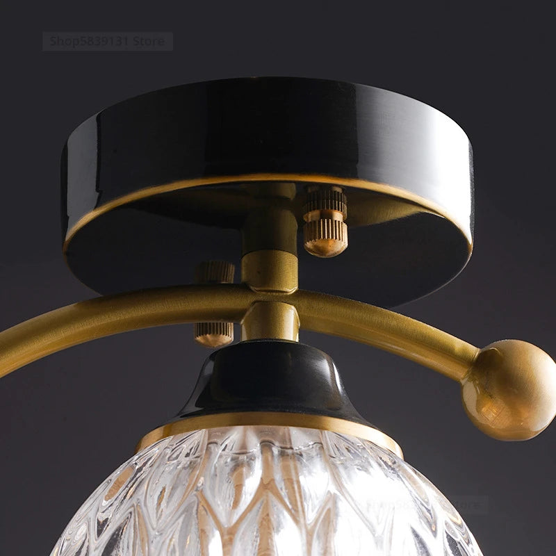 plafonnier led nordique simple en cristal éclairage moderne décoratif - vue 5 sur 6