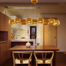 Plafonnier Led en forme de ruche en bois massif