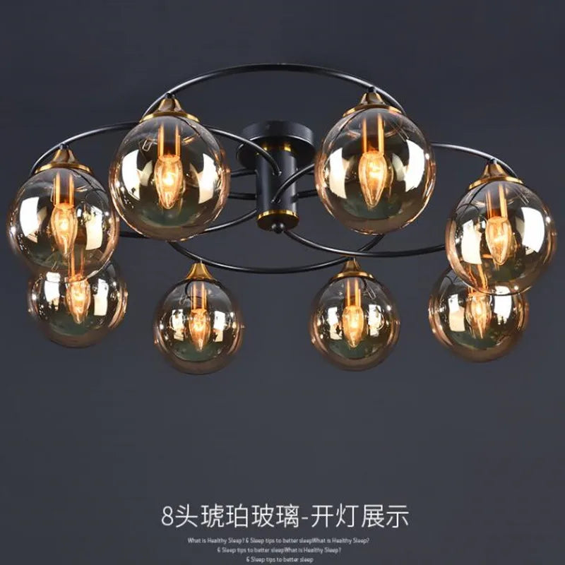 suspension en verre créative pour décoration intérieure minimaliste