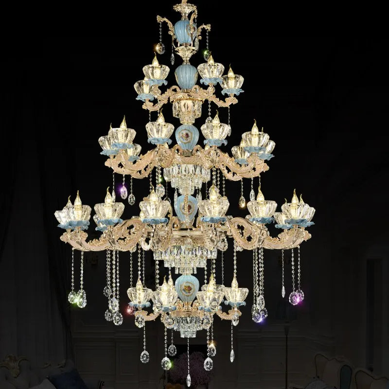 lustre moderne en cristal pour un éclairage élégant et raffiné - vue 4 sur 8