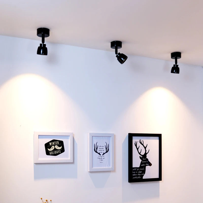 led downlight réglable spot lumière surface lampe intérieur led - vue 3 sur 5
