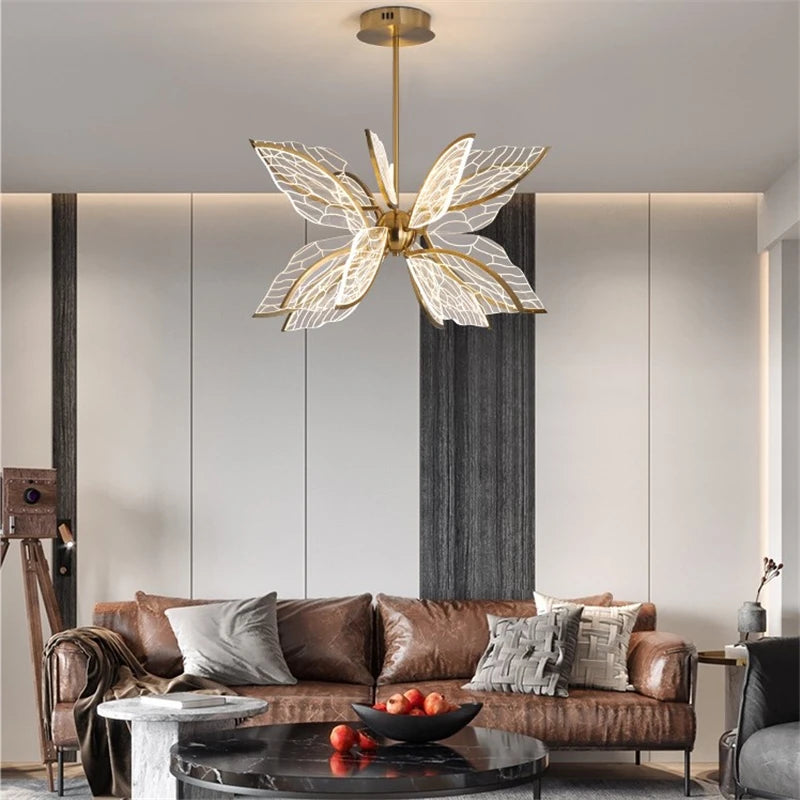 suspension modernes en acrylique motif papillon