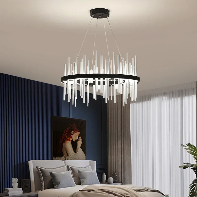 lustre nordique simple en acrylique à haute transmission lumineuse