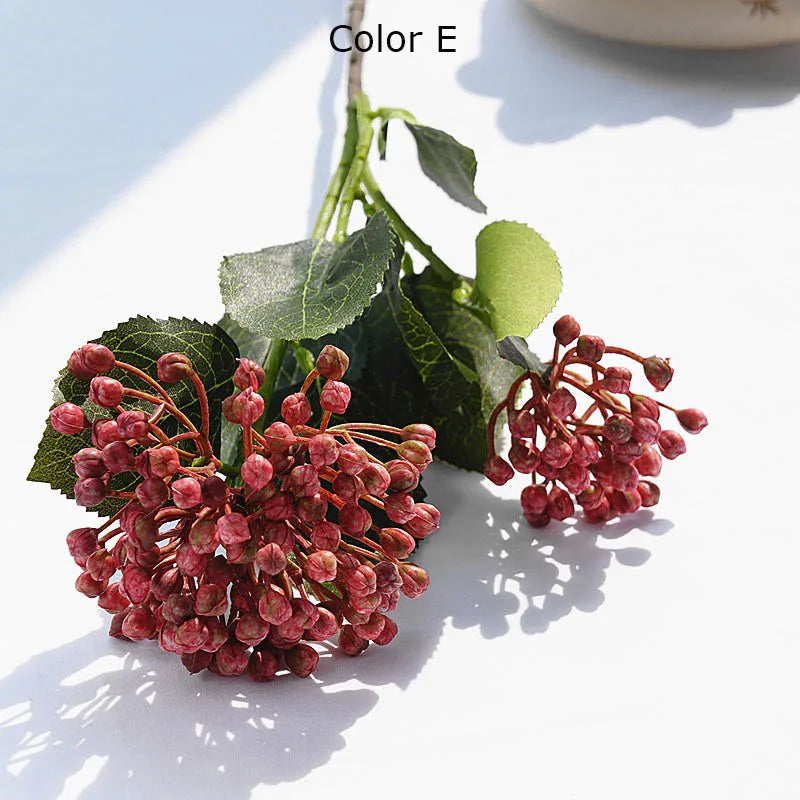 branche de baies d'hortensia artificielle pour décoration florale - vue 11 sur 11