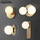 applique murale moderne à led en verre pour décoration intérieure