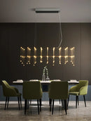 lustre moderne minimaliste créatif gypsophile luciole cube barre longue