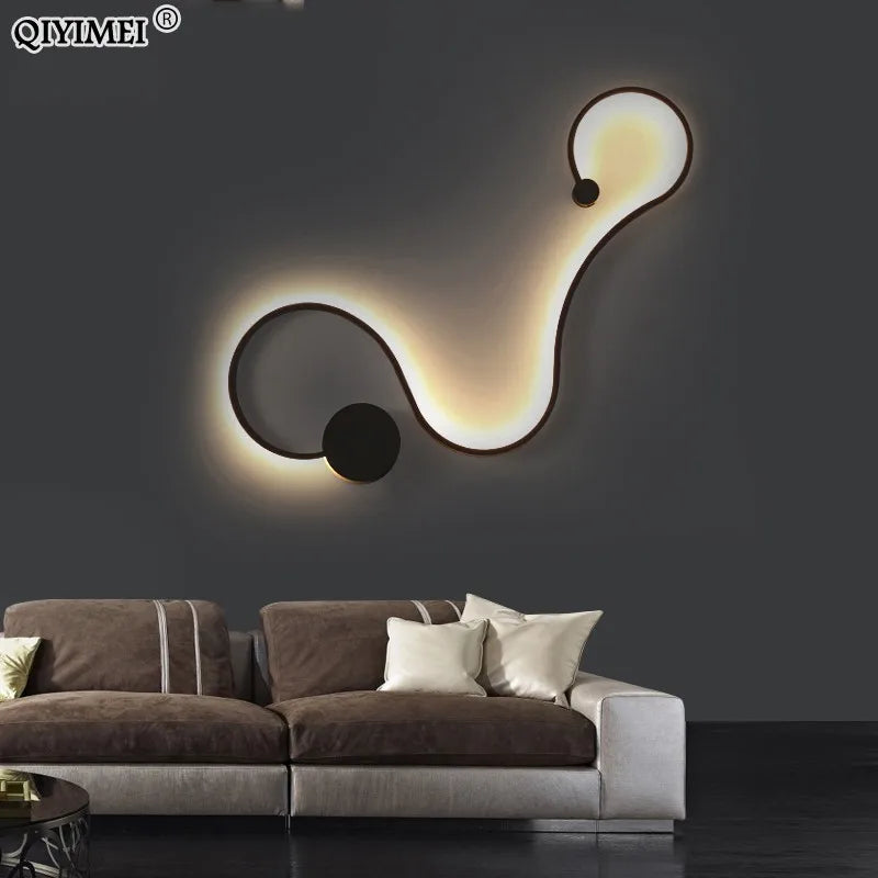 "applique murale moderne en acrylique et fer led décoration maison"