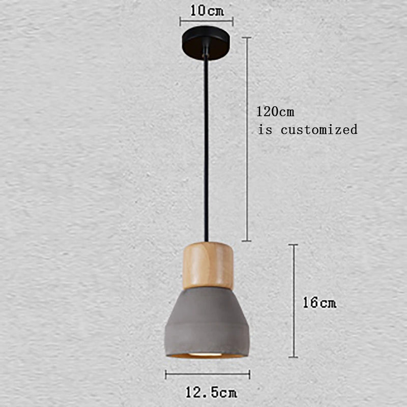4 couleurs Loft Style nordique bois E27 ciment suspension lumières moderne Restaurant salon café chambre décor lumières colorées