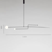 lustre à led géométrique en fer design moderne suspendu