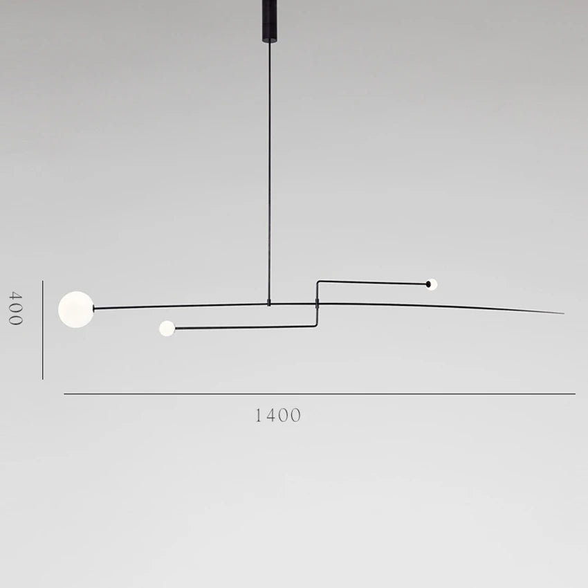lustre à led géométrique en fer design moderne suspendu