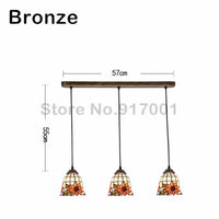 3 Heads Colorful Glass LED Pendant Lamps Light,Bedroom Suspension Hanging Ceiling Lamp