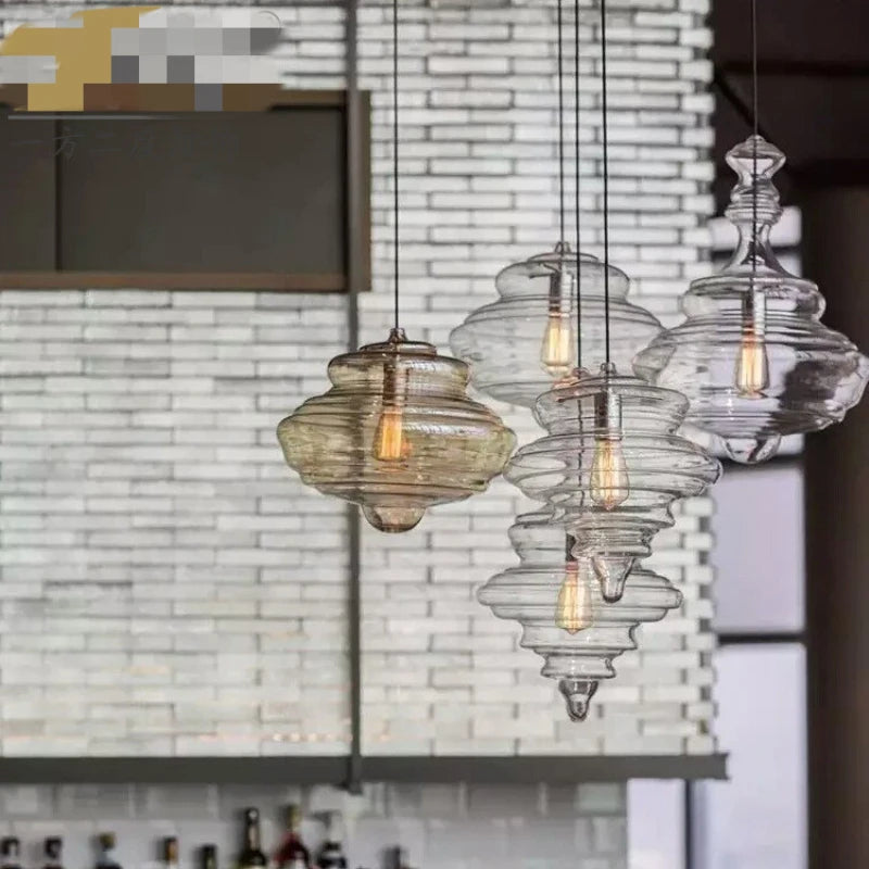 suspension vintage en verre pour décoration intérieure élégante