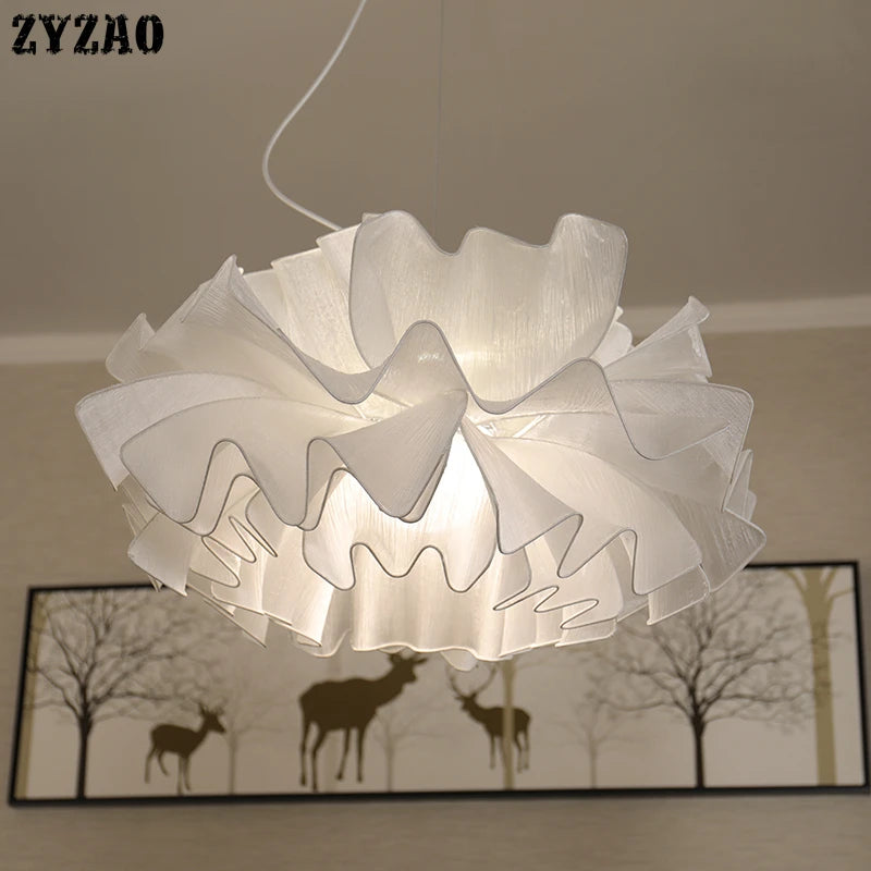 suspension en tissu moderne pour un éclairage romantique nordique - vue 5 sur 12