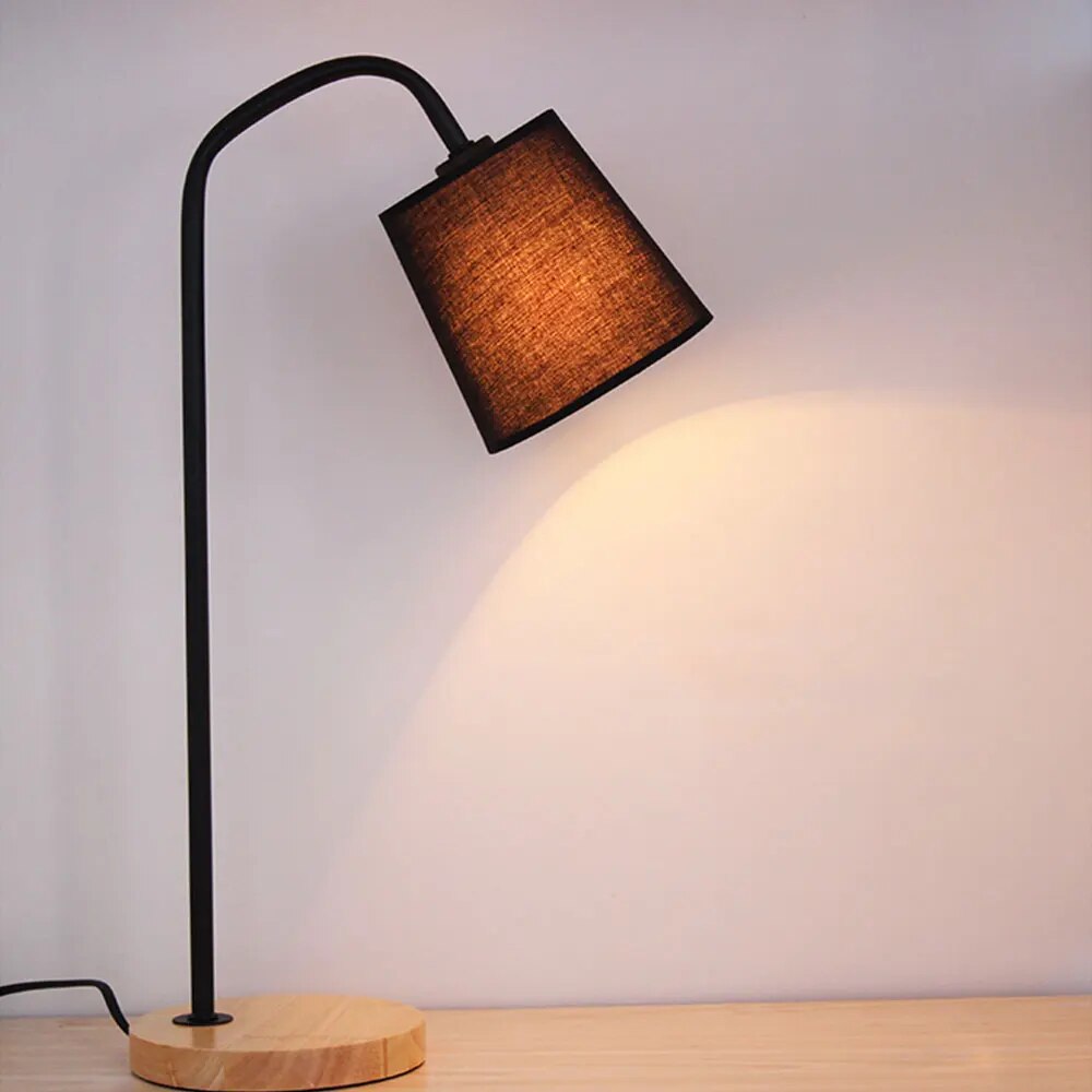 lampe de table nordique simple bois led bureau lit salon veilleuses