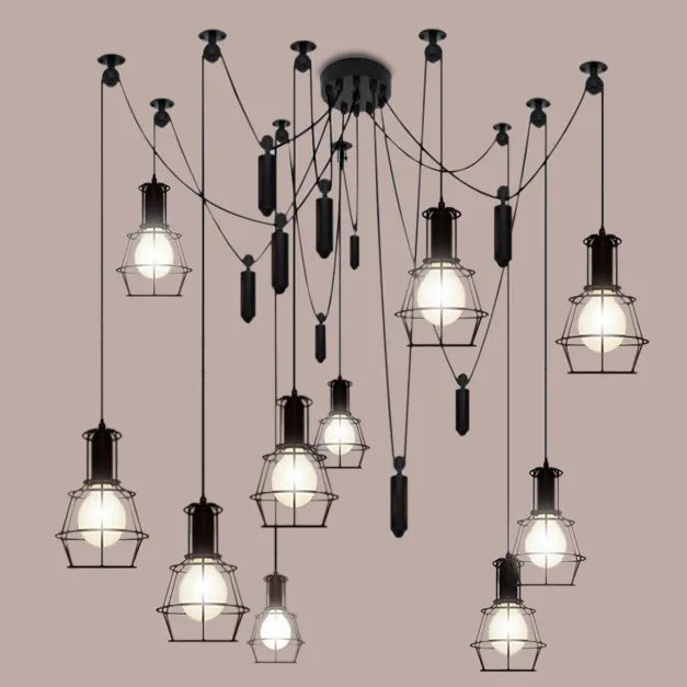 Lustre rétro nordique moderne style vintage réglable pour bricolage et art