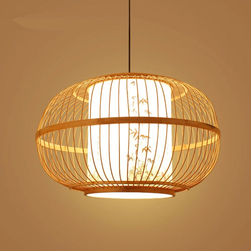 lanterne rustique japonaise osier bambou