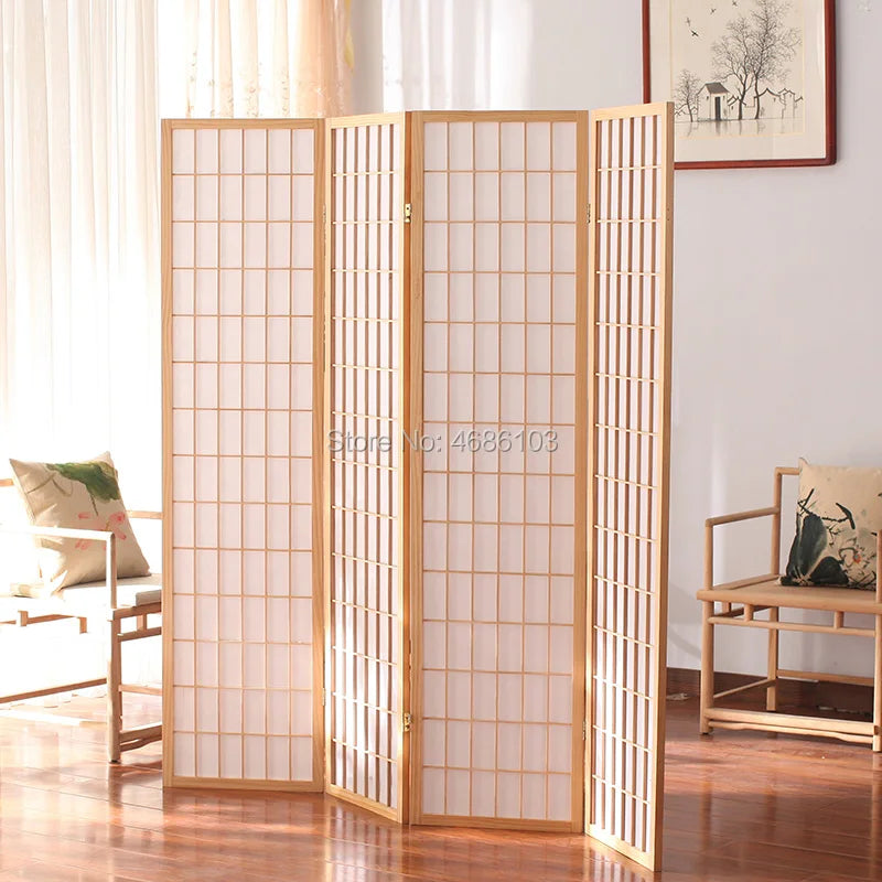 Cloison de séparation pliable en bois pour taverne japonaise