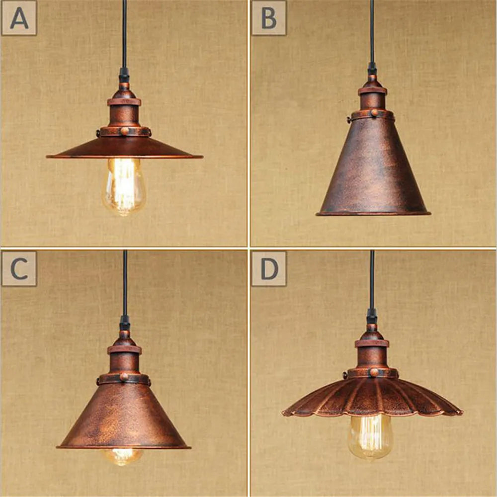 Edison lampe Loft Vintage industriel rétro Suspension lumière E27 support lampara Colgantes Suspension Luminaire éclairage rustique
