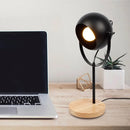 Lampe de table bois nordique et métal à intensité variable