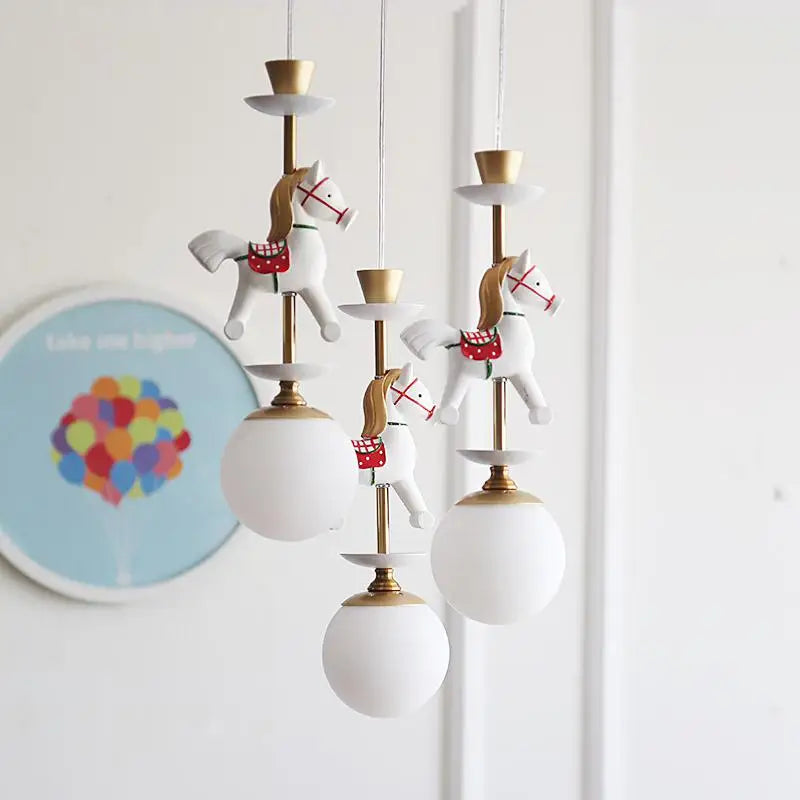 lampe de chevet suspendue en bois moderne pour enfants - vue 10 sur 13