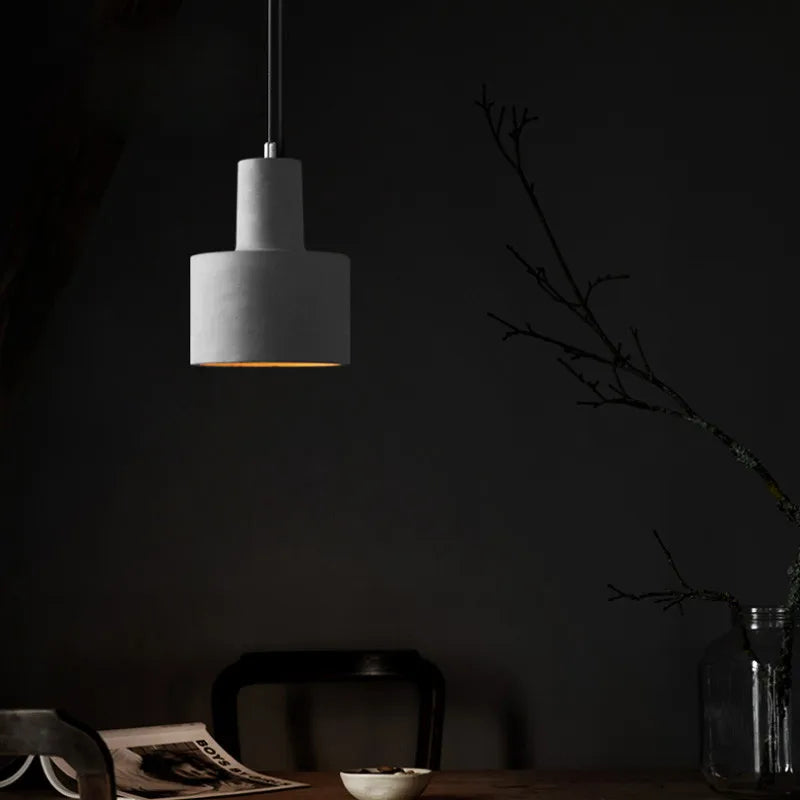 gzmj suspension industriel luminaire vintage ciment pour bar café - vue 6 sur 13