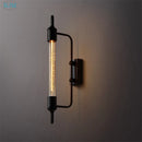 applique murale tube vapeur rétro américain vintage noir
