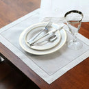 Serviette de table lot de six lin brodé