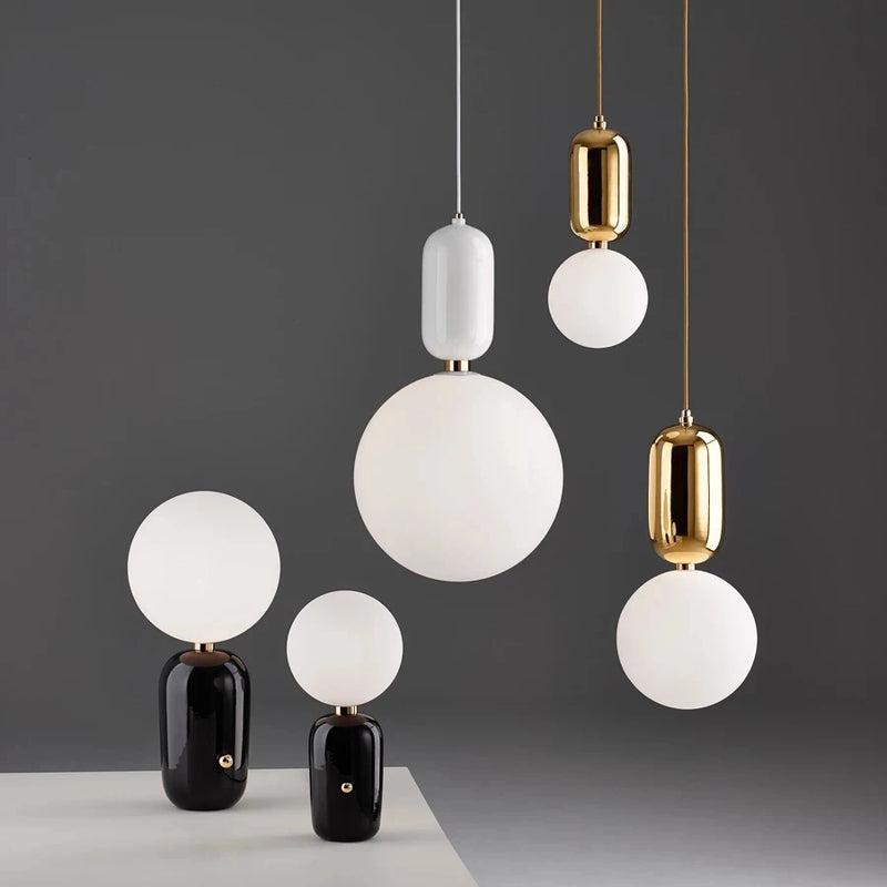 gzmj moderne globe en verre suspension pour cuisine