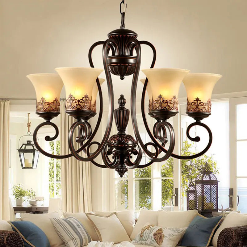 lustre luxueux 6 bras style européen pour décoration élégante - vue 4 sur 16