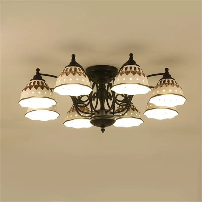Plafonnier moderne en céramique et métal noir design élégant